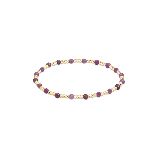 Enewton - Extends - Gemstone Gold Sincerity Pattern 3mm Bead Bracelet - Ruby - Findlay Rowe Designs