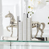 Bookends - 10 in Polished Silver Metal Horse - Set of 2 - Findlay Rowe Designs