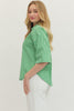 Entro - Top - Gingham 3/4 Sleeve - Green - Findlay Rowe Designs