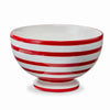 Pedestal Bowl - Red Stripe