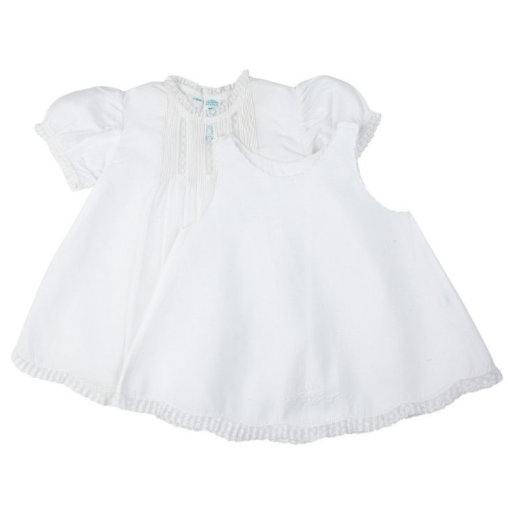 Feltman Brothers- 3Mo White Detailed Lace Slip Dress