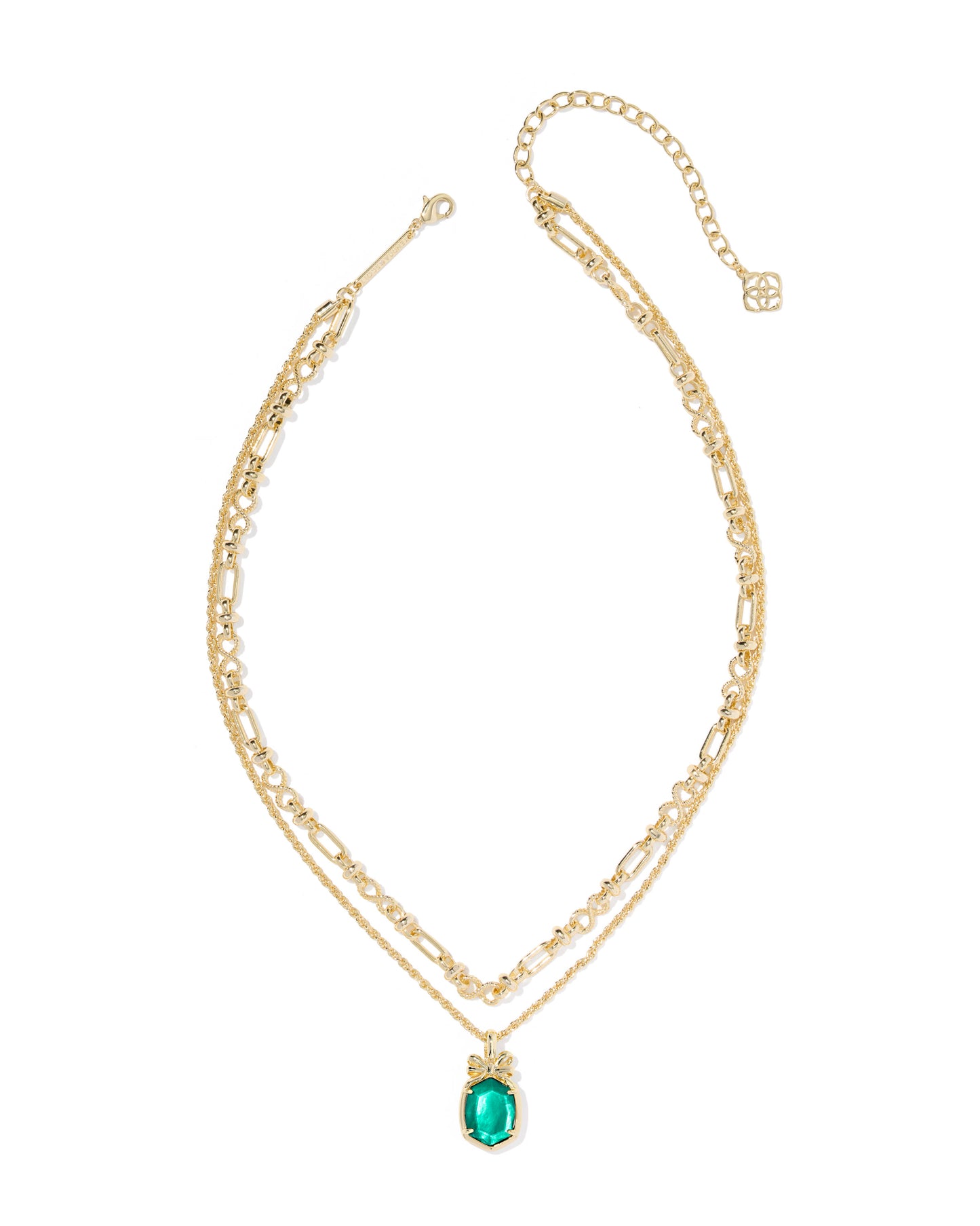Kendra Scott - Necklace - Daphne Bow Multi Strand - Gold Pine Illusion