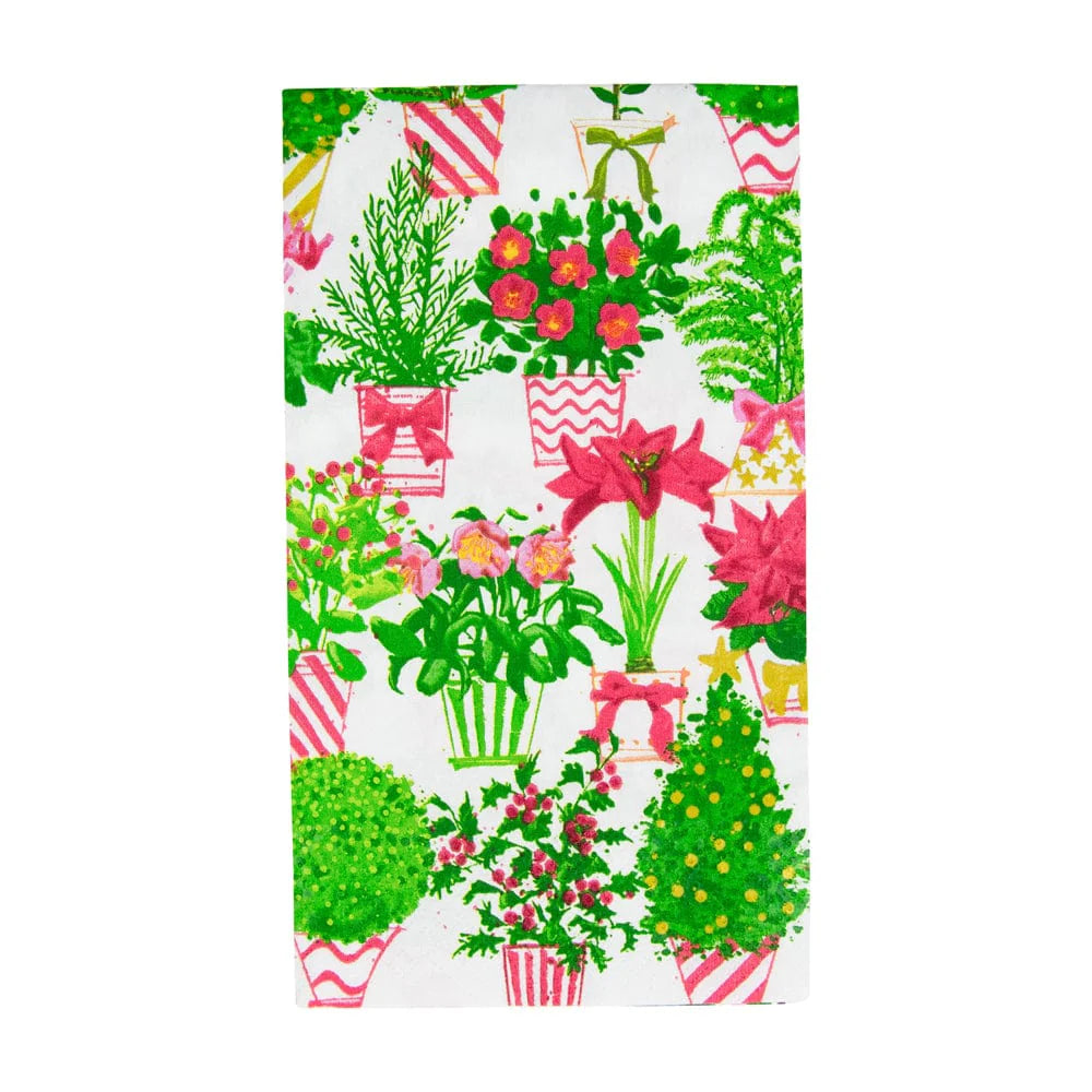 Caspari - Guest Towel Napkins - Christmas Flower Market - Findlay Rowe Designs