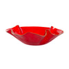 Vietri - Holiday Glass - Medium Ruffled Bowl - Red