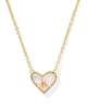 Kendra Scott - Necklace - Ari Heart Letter - Gold Short Pendant