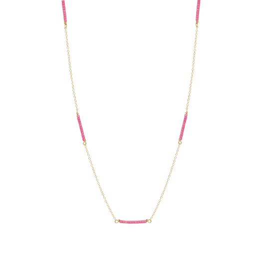 15" Choker Simplicity Chain Gold - Hope Bliss - Bubble Gum - Findlay Rowe Designs