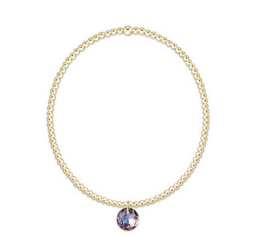 Enewton - Classic Gold 2mm Bracelet - Reflection Small Charm - June - Findlay Rowe Designs