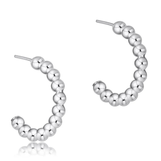 Enewton - Beaded Classic 1 inch Post Hoop - 3mm Sterling - Findlay Rowe Designs