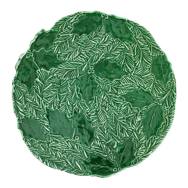 Vietri - Cake Stand - Lastra Holiday Green Figural