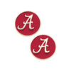 Earrings - Stud - Alabama A - Crimson Shiny Gold - Findlay Rowe Designs