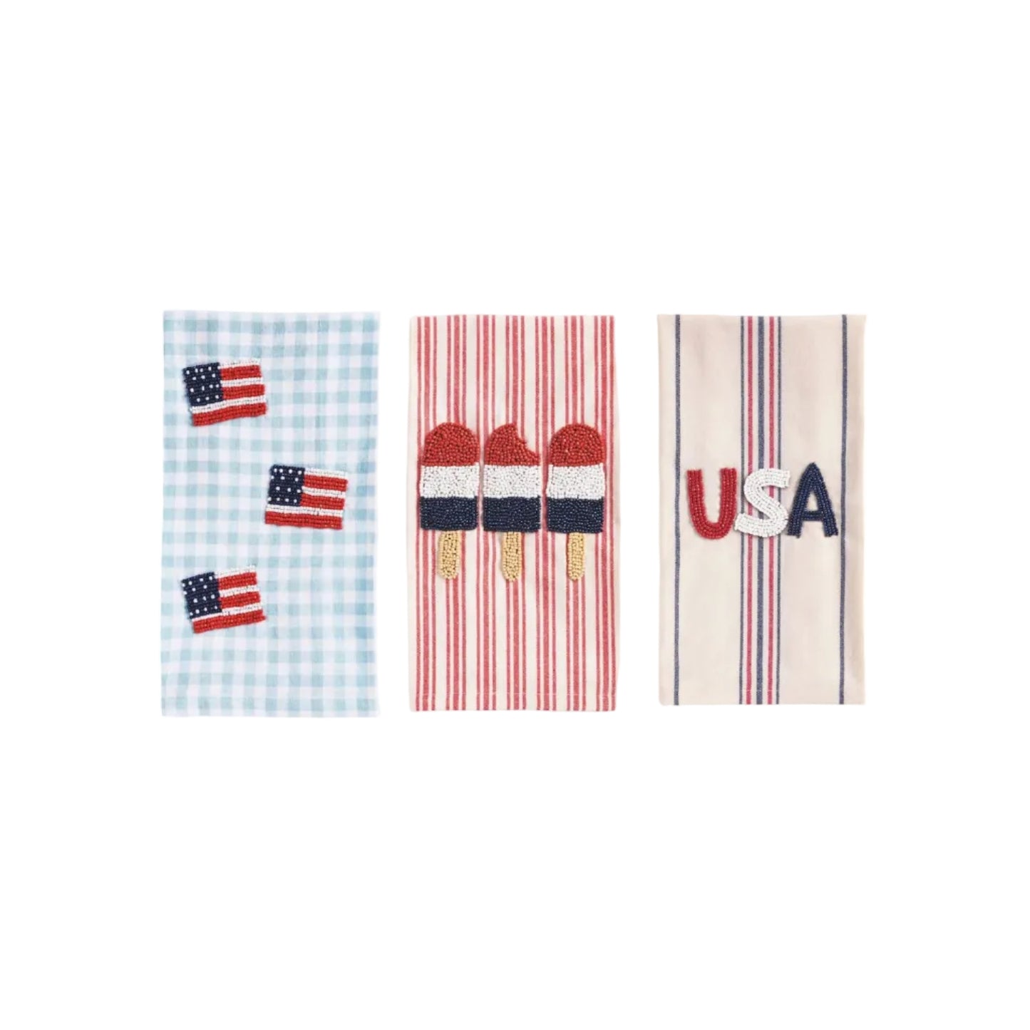 Mud Pie - Towel - Beaded Americana - Findlay Rowe Designs