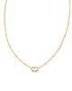 Kendra Scott - Mini Elisa Gold Satellite Short Pendant Necklace in Ivory Mother-of-Pearl - Findlay Rowe Designs