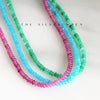 The Silver Wren - Necklace - Desert Pop Beaded - Fuchsia - Findlay Rowe Designs