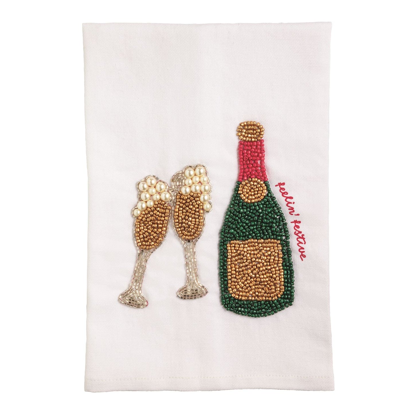Mud Pie - Bar Towel - Beaded Cocktails - Findlay Rowe Designs