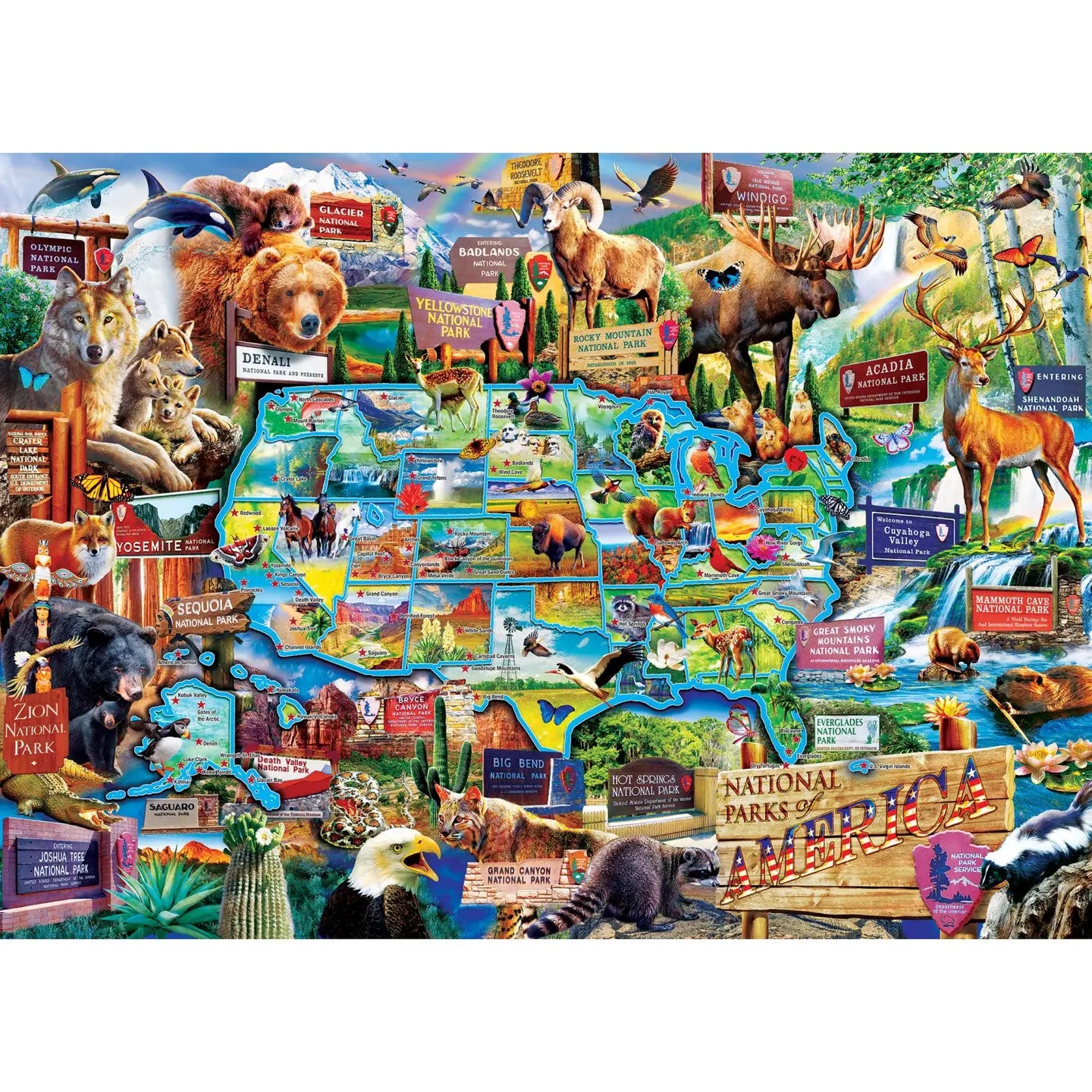 Puzzle - National Parks of America - 1000 piece - Findlay Rowe Designs