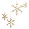 Ornament - Beaded Snowflake - Gold - 10 in
