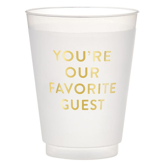 Party Cups - Frosted - Favorite Guest - Gold Foil - Findlay Rowe Designs