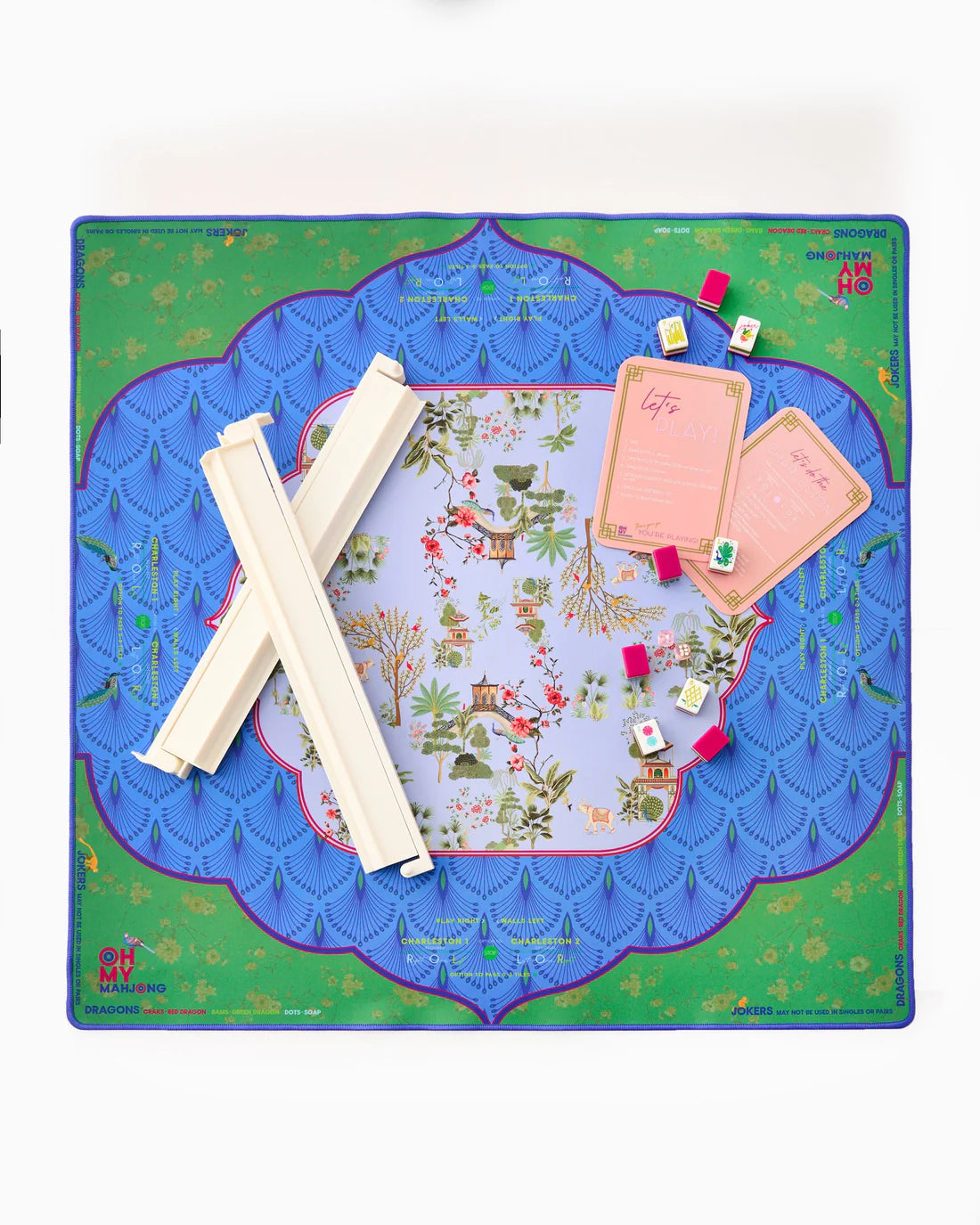 Oh My Mahjong - Mahjong Mat - Darjeeling with Tube - Findlay Rowe Designs