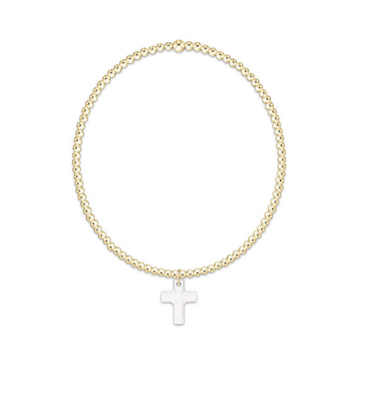 Enewton - Classic Gold 2mm Bracelet - Blessed Crystal Charm - Findlay Rowe Designs