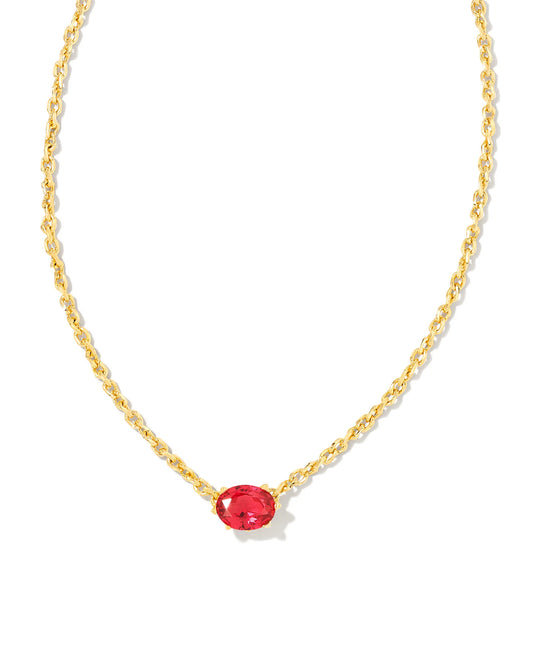 Kendra Scott - Cailin Gold Pendant Necklace - Red Crystal - Findlay Rowe Designs