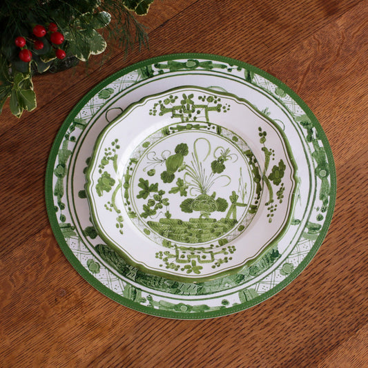 Beatriz Ball - Faenza Dinner Plate - White and Green - Findlay Rowe Designs