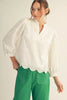 Jodifil - Top - V Neck Lace - White - Findlay Rowe Designs