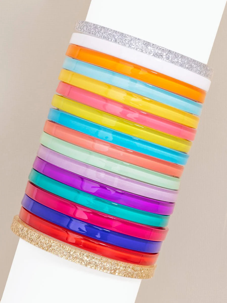 Bracelet - Love Stack Resin Skinny Bangle - Findlay Rowe Designs