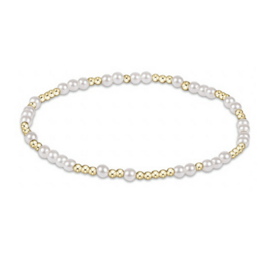 Enewton - Hope Unwritten 3mm Bead Bracelet - Pearl - Findlay Rowe Designs