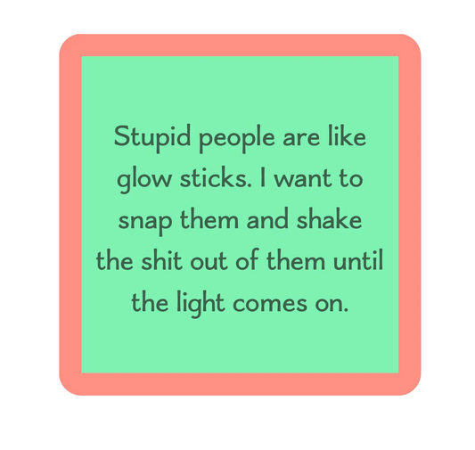 Drinks on Me Coaster - Glow Sticks - Findlay Rowe Designs