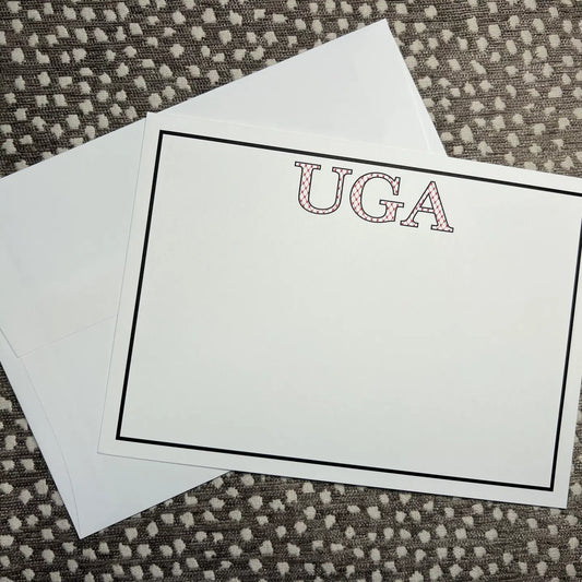Oh Happy Day Shoppe - Flat Notecards and Envelopes - UGA - Set of 10 - Findlay Rowe Designs