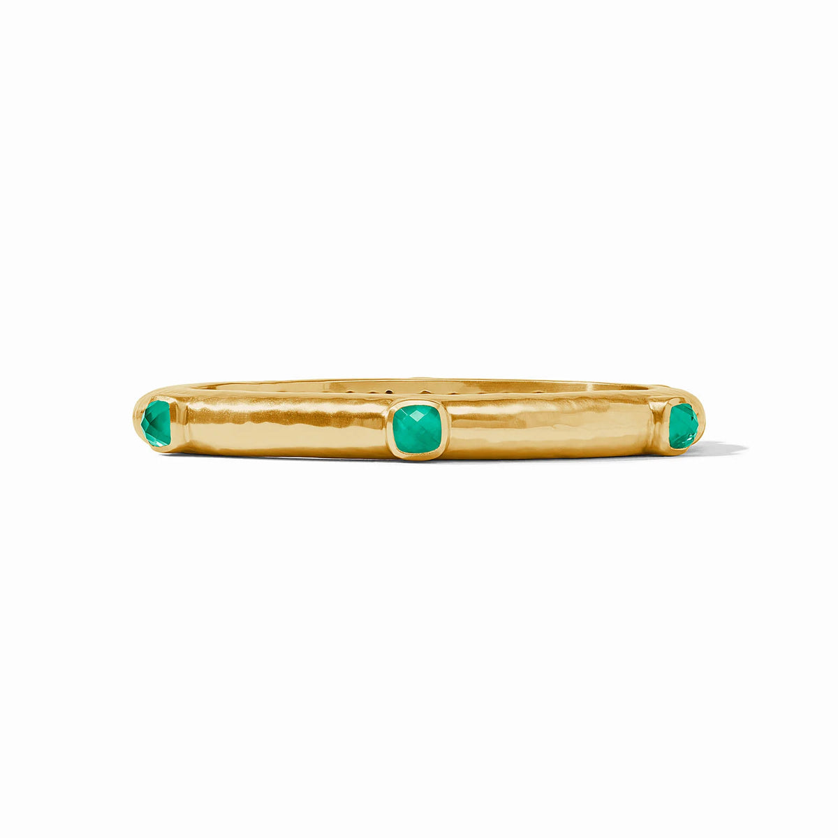 Julie Vos - Catalina Stone Hinge Bangle - Emerald Green – Findlay