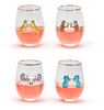 Two's Company- Animal Party Stemless Wine Glass