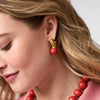 Julie Vos - Bonbon Hoop & Charm Earring - Moonstone White