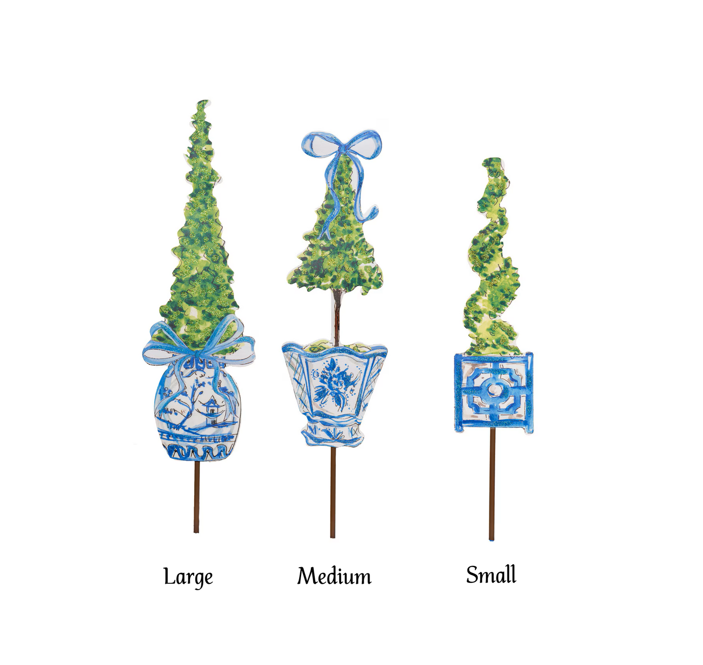 Rosanne Beck - Stake - Blue Boxwood Topiary