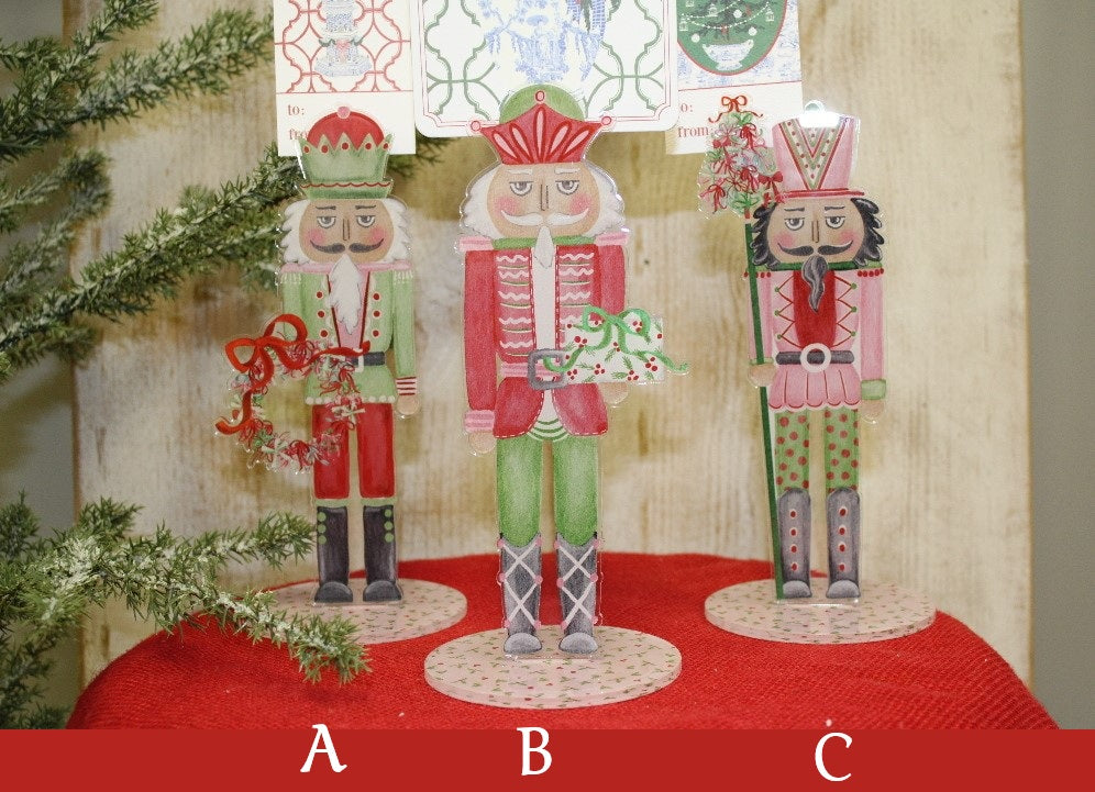 Acrylic Art - Nutcracker on Stand - 9in