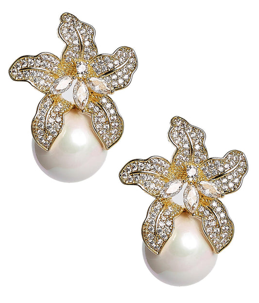 Lisi Lerch - Earring - Beth Pearl Statement Stud - Findlay Rowe Designs