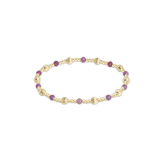 Enewton - Dignity Sincerity Pattern 4mm Bead Bracelet - Ruby - Findlay Rowe Designs