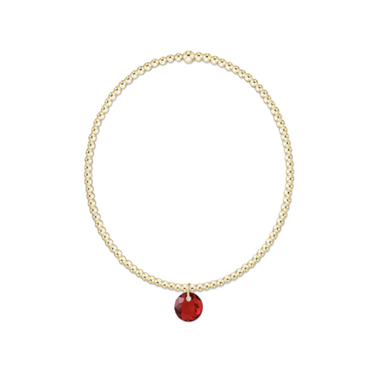 Enewton - Classic Gold 2mm Bracelet - Reflection Small Charm - January - Findlay Rowe Designs