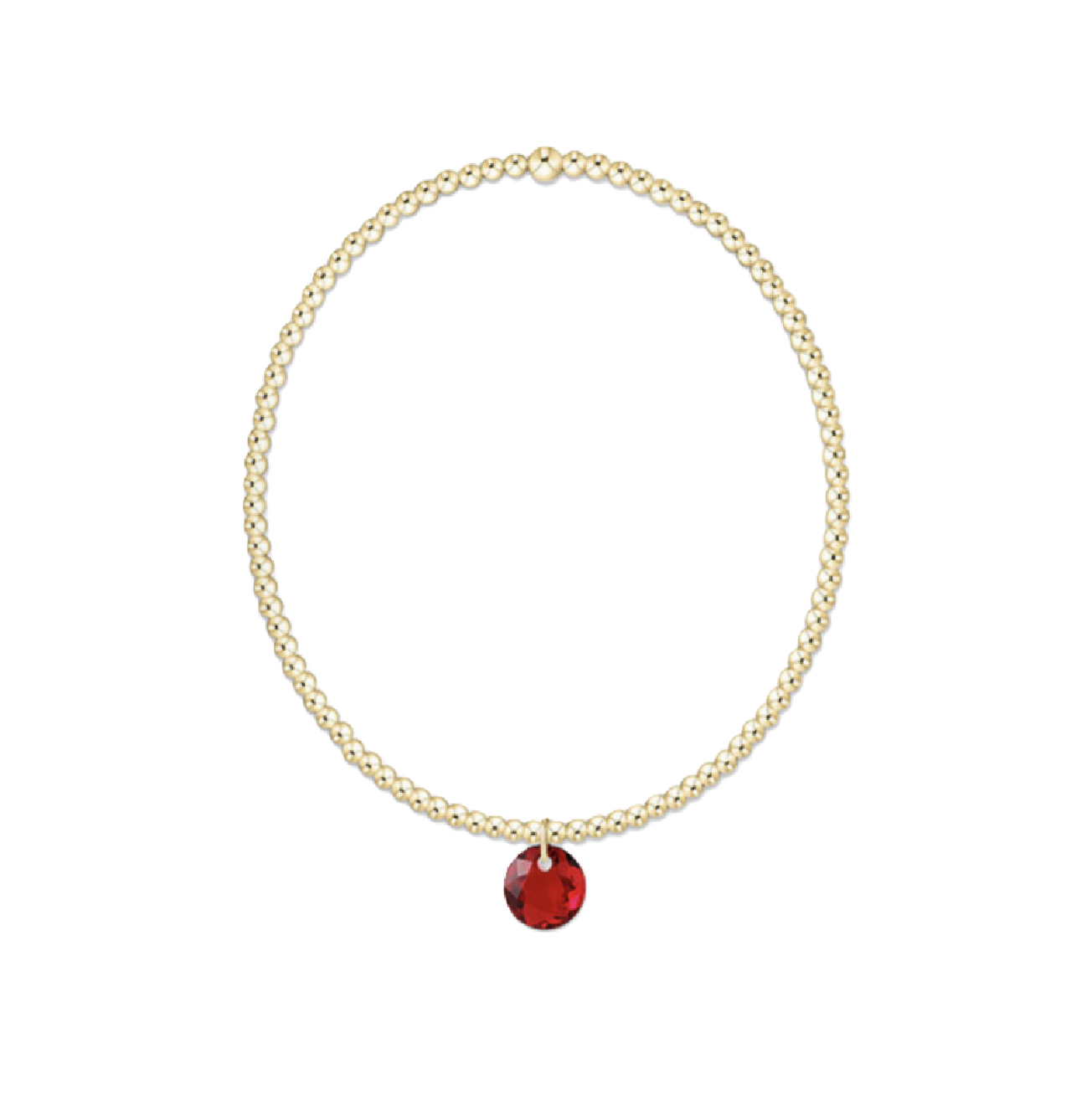 Enewton - Classic Gold 2mm Bracelet - Reflection Small Charm - January - Findlay Rowe Designs