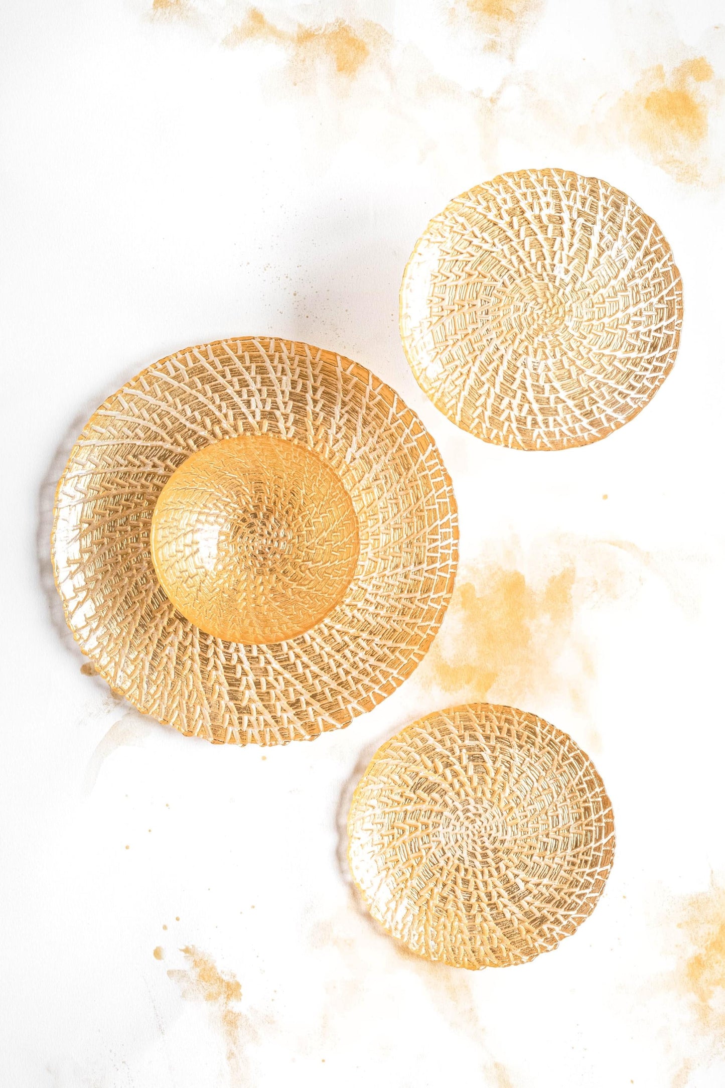 Vietri - Rufolo Glass Gold Crocodile Small Cake Stand - Findlay Rowe Designs