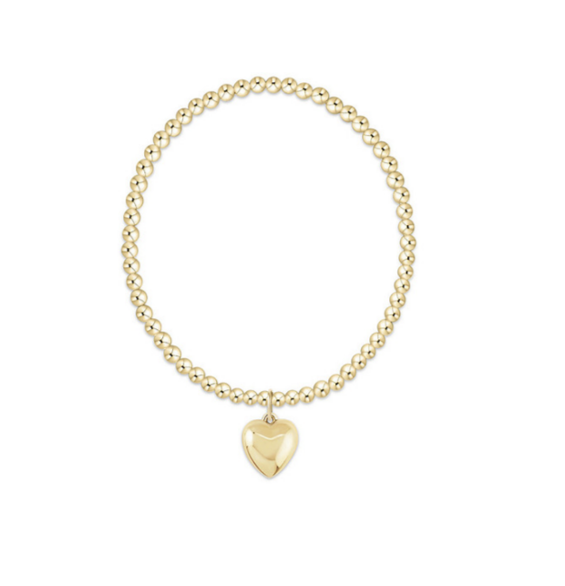 Enewton - Classic Gold 3mm Bracelet - Love Plush Gold Charm - Findlay Rowe Designs
