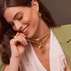 Julie Vos - Necklace  - Cobblestone Demi - Green Cat's Eye - Findlay Rowe Designs