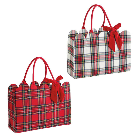 Mud Pie - Tote - Scalloped Tartan Plaid - Findlay Rowe Designs
