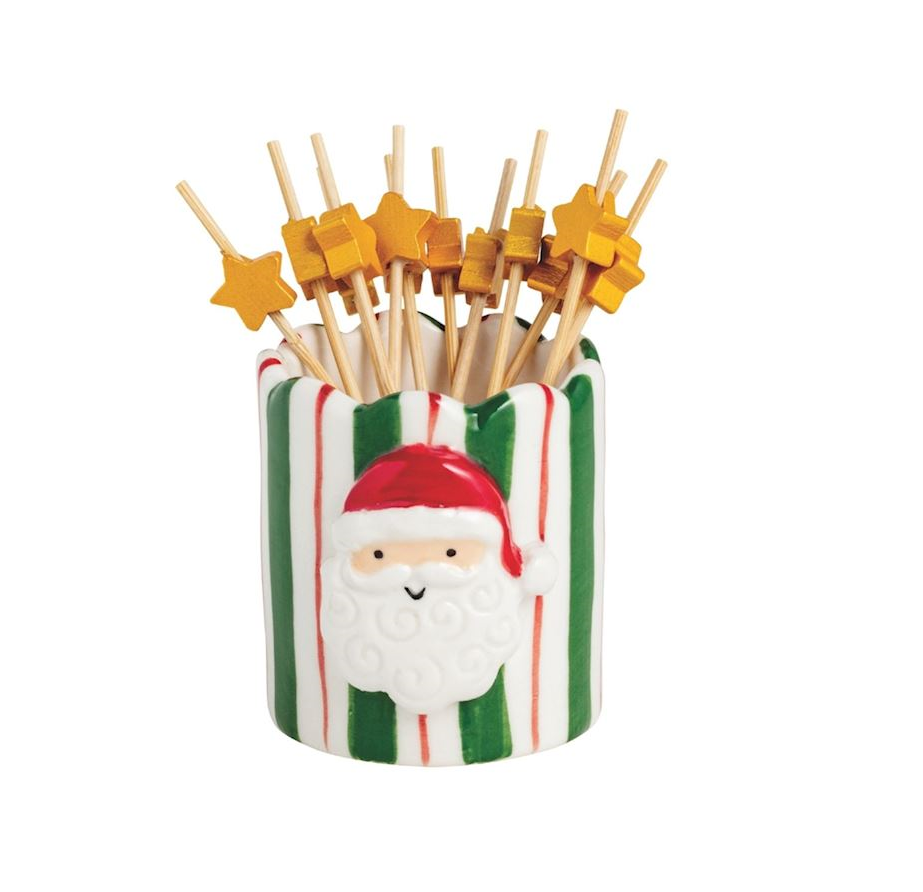 Mud Pie - Christmas Festive Toothpick Holders