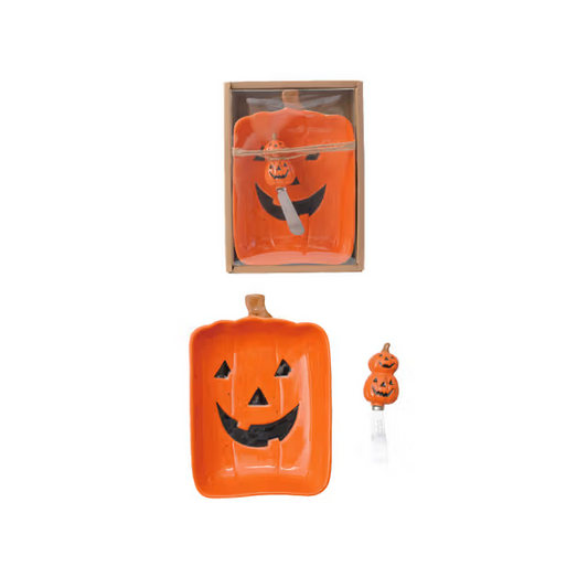 Jack-O-Lantern Dish - Canape Knife - Findlay Rowe Designs