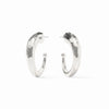 Julie Vos - Earring - Hammered Hoop - Silver - Medium