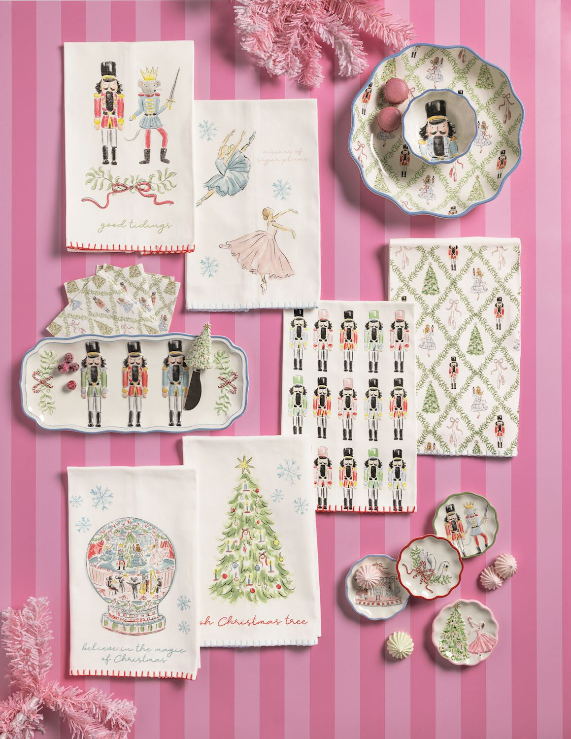 Mud Pie - Tea Towel - Hand-painted Style - Nutcracker Ballet - Findlay Rowe Designs