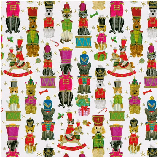 Caspari - Gift Wrap - Toy Soldier Pets - Findlay Rowe Designs