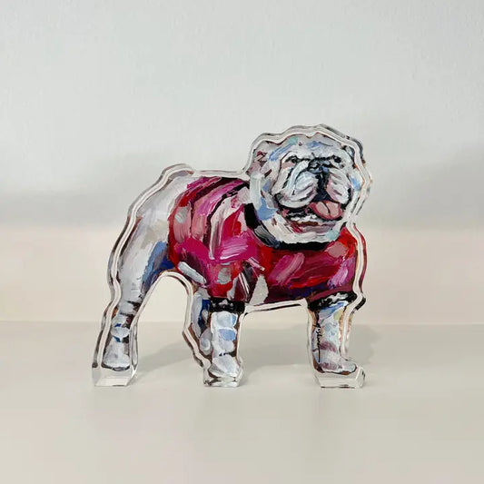 Chelsea McShane - Acrylic Block - Bulldog Red Shirt - Small - Findlay Rowe Designs