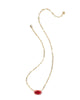 Kendra Scott - Necklace - Elisa Enamel Frame Gold Paperclip - Gold Red Illusion - Findlay Rowe Designs